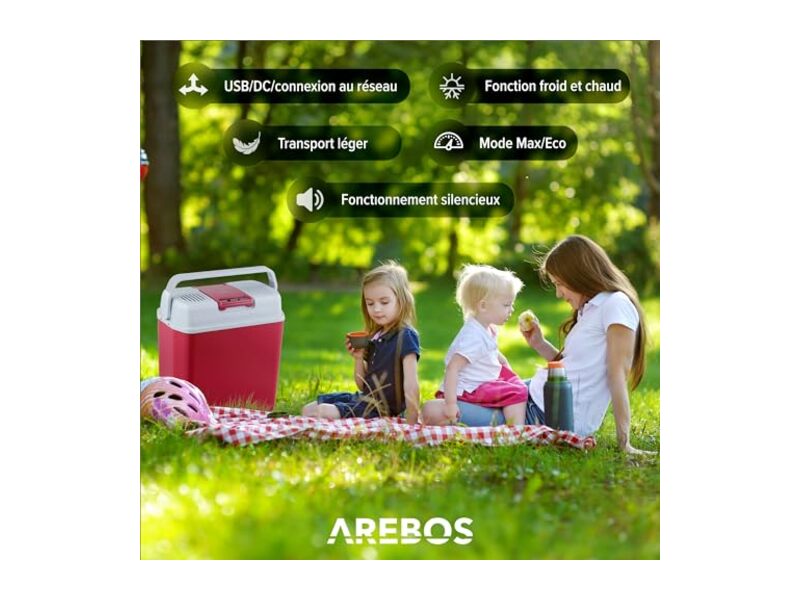 Arebos Boîte Réfrigérante Thermoélectrique 20L