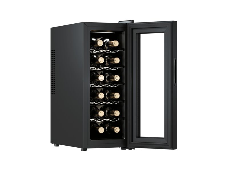 Cecotec Bolero GrandSommelier 1250 CoolCrystal, 12-bottle thermoelectric wine cooler