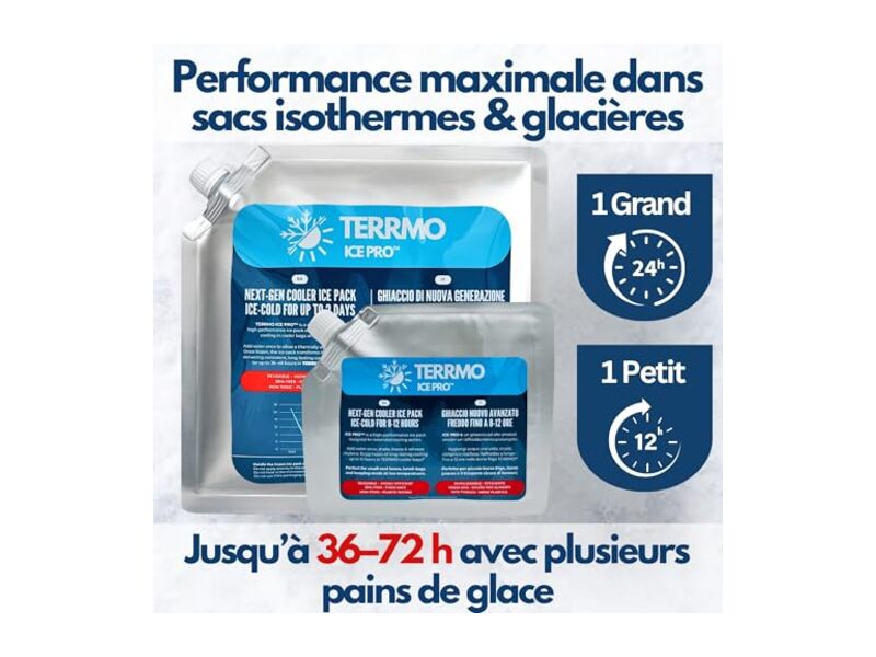 TERRMO ICE PRO Grand Pain de Glace XL 830ml