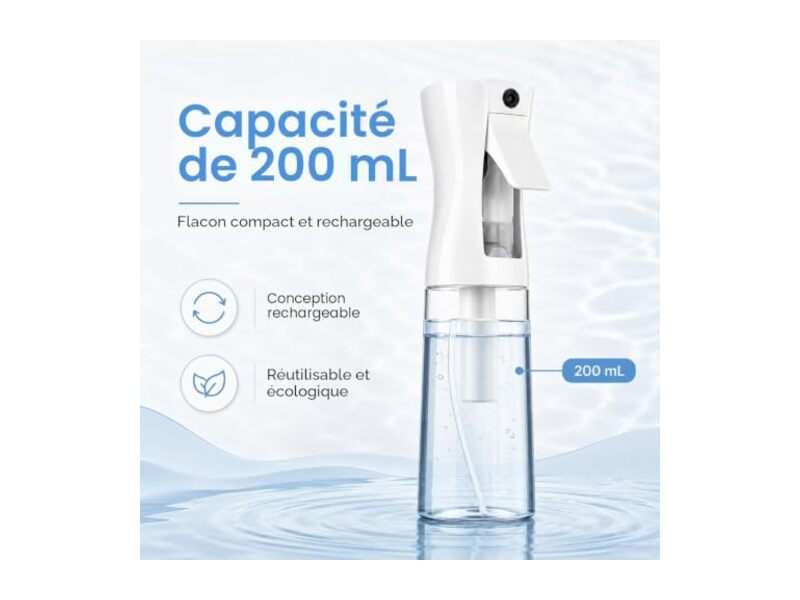 Simliving Brumisateur Eau Vaporisateur Cheveux 200ml
