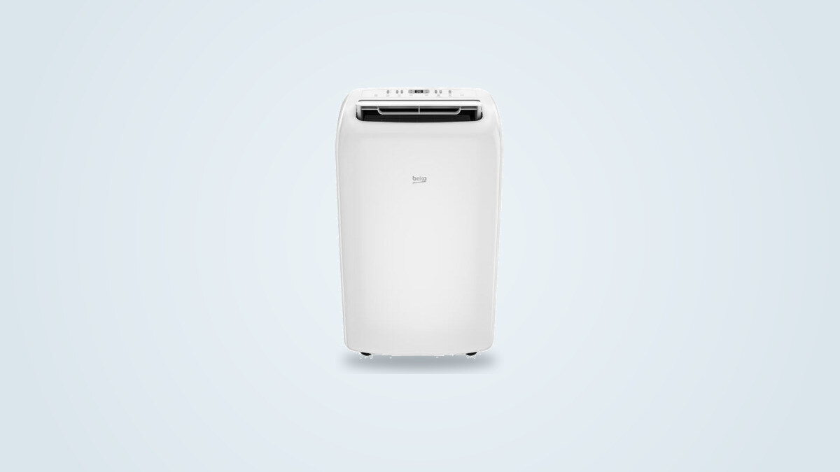 Climatiseur mobile Beko BA310AC avec sa télécommande ZoneFollow