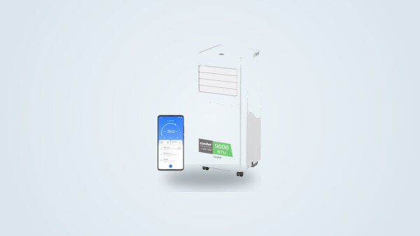 Climatiseur mobile connecté Comfee Breezy Cool 2.6, vue de face