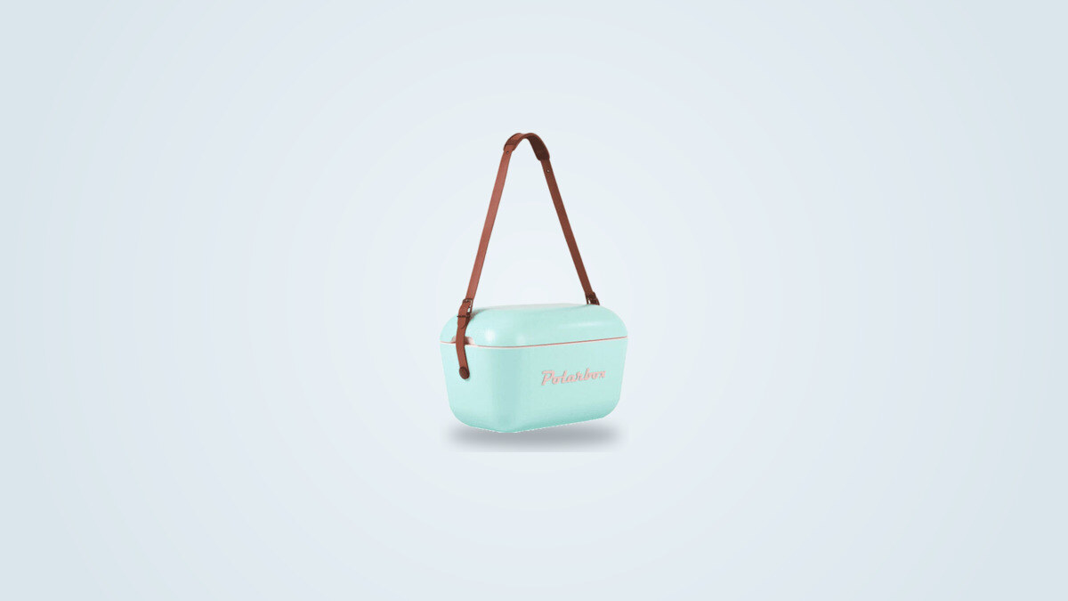 Glacière passive rétro Polarbox PLB20 20 litres, coloris vert et rose
