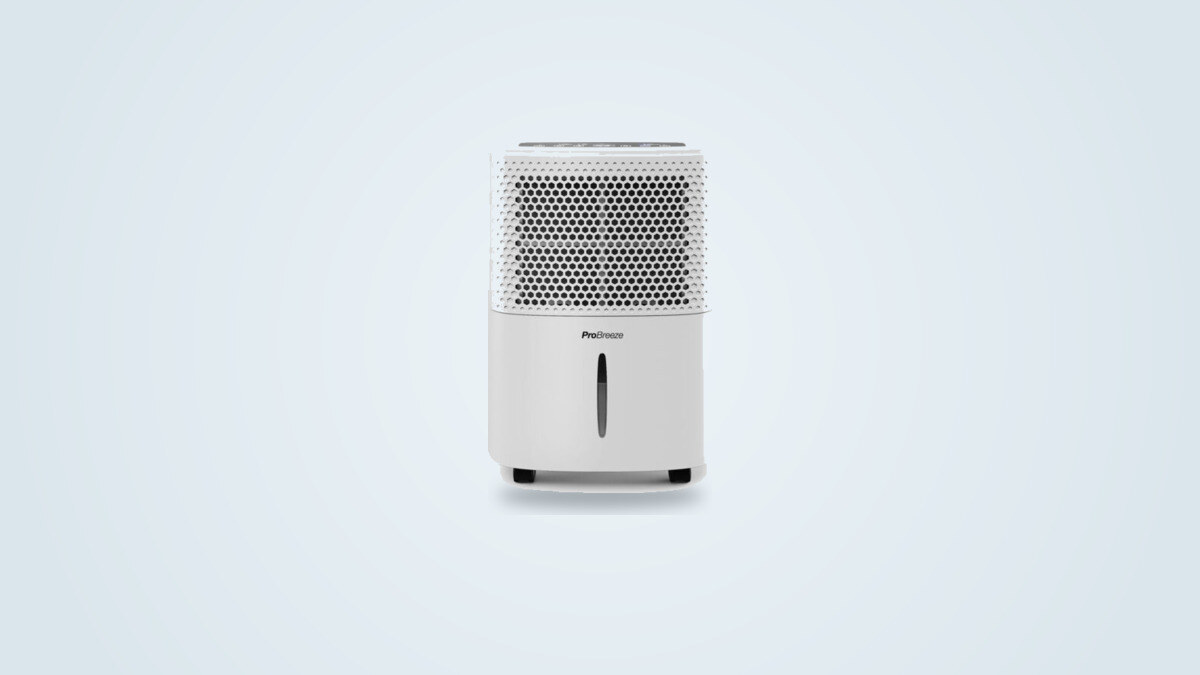 Déshumidificateur compact Pro Breeze PB-06 blanc avec écran tactile et roulettes