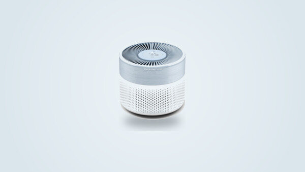Purificateur d'air compact Rowenta Pure Air Mini PU1520F0 bleu clair et blanc, format cylindrique