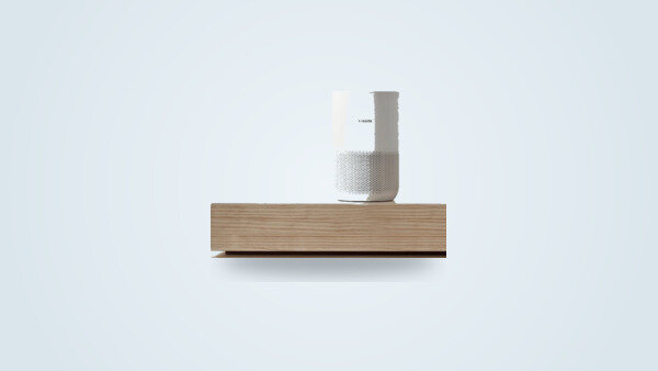Purificateur d'air Xiaomi Smart Air Purifier 4 Compact blanc, forme cylindrique, vue de face