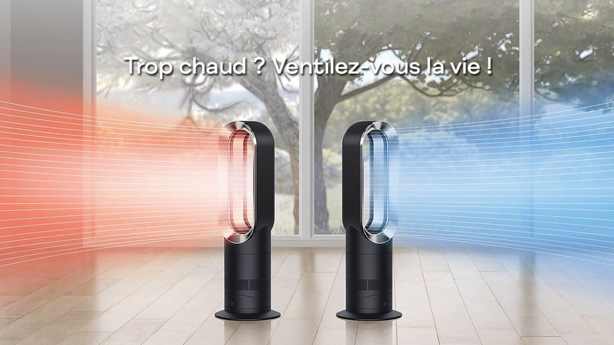 Ventilateur sur pied dans un salon lumineux
